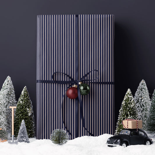 Blue Off-White Striped