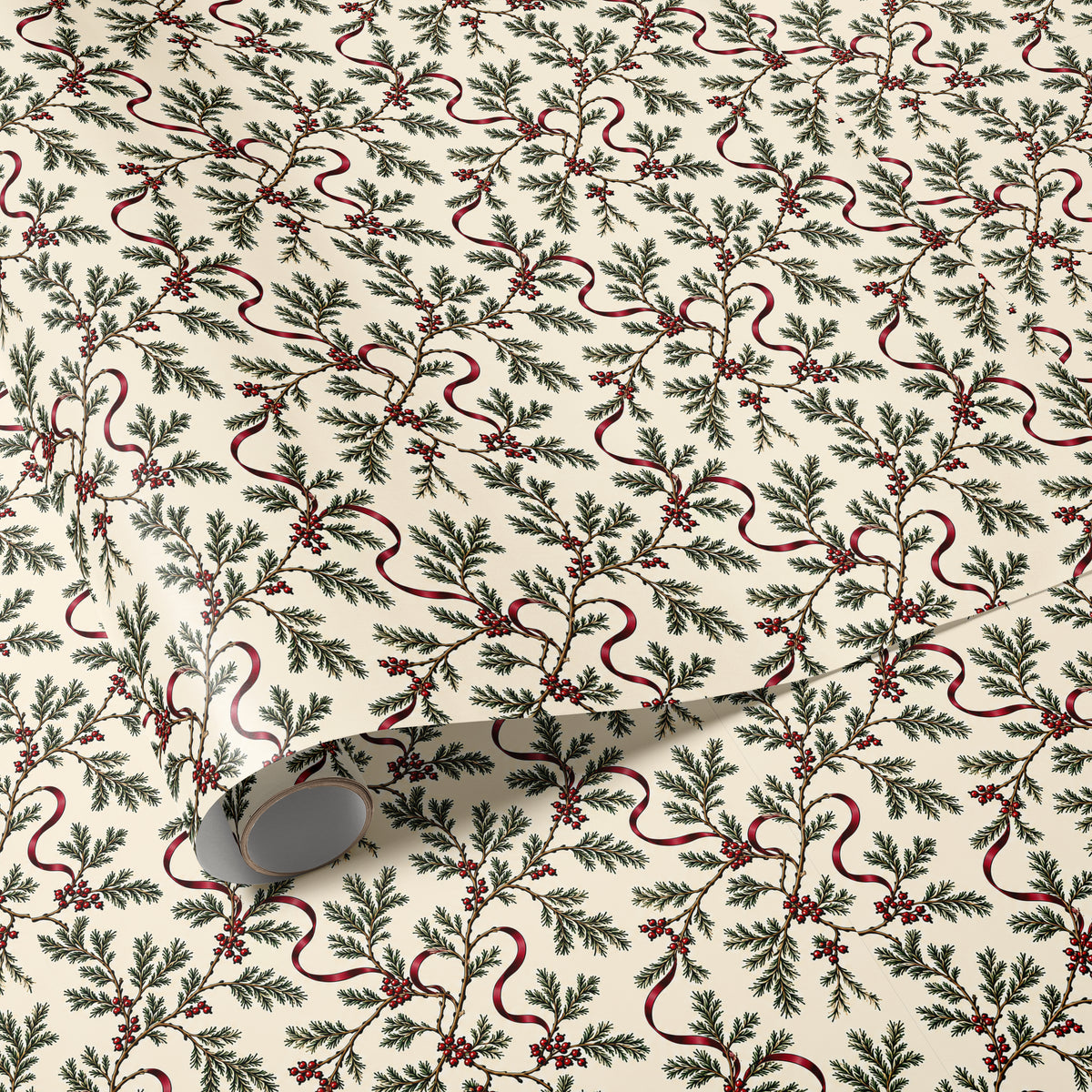 Vintage Botanical Wrapping Paper