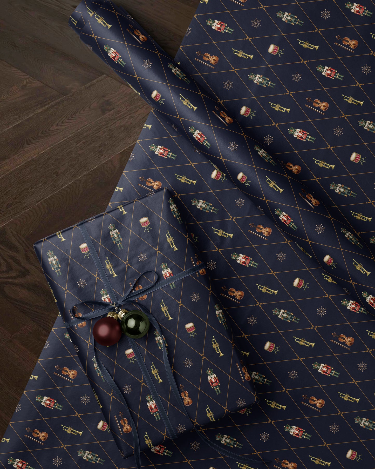 Nutcracker wrapping Paper. The Nutcracker Ballet Christmas Gift Wrap Navy Blue. Elegant Blue Nutcracker Christmas Wrapping Paper. Holiday Gift Wrap. Ralph Lauren Christmas Aesthetic. Vintage Gift Wrap.