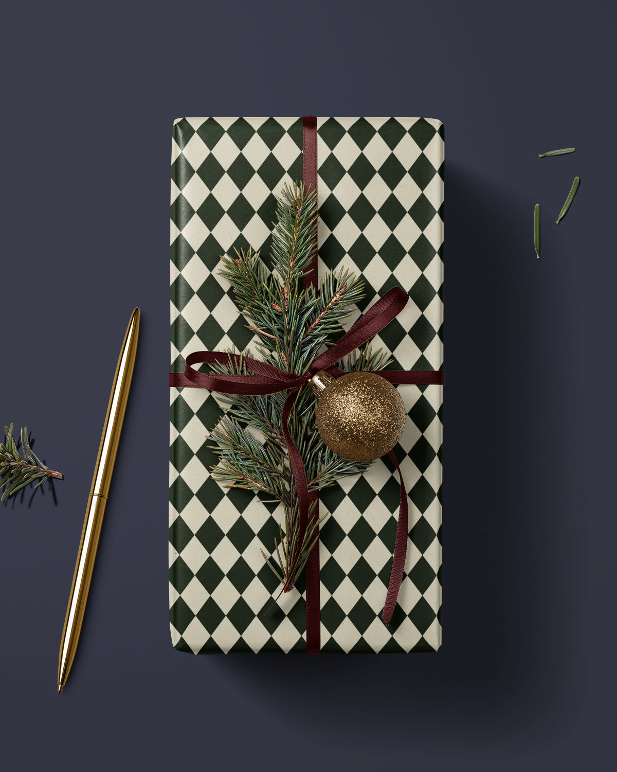 Vintage Green Argyle