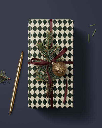 Vintage Green Argyle