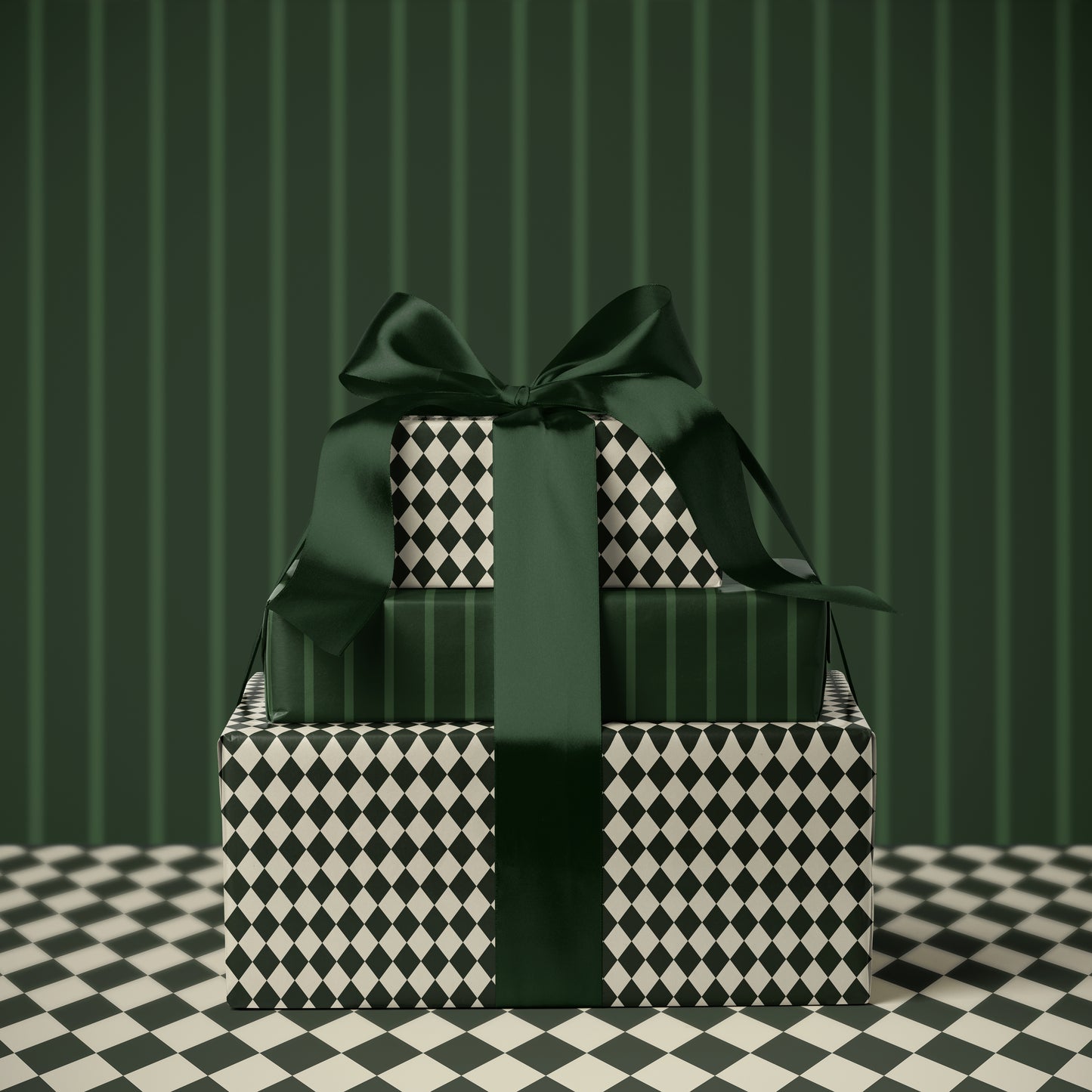 Vintage Green Argyle