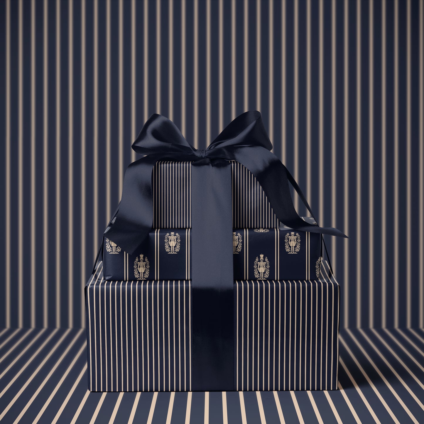 Blue Off-White Striped