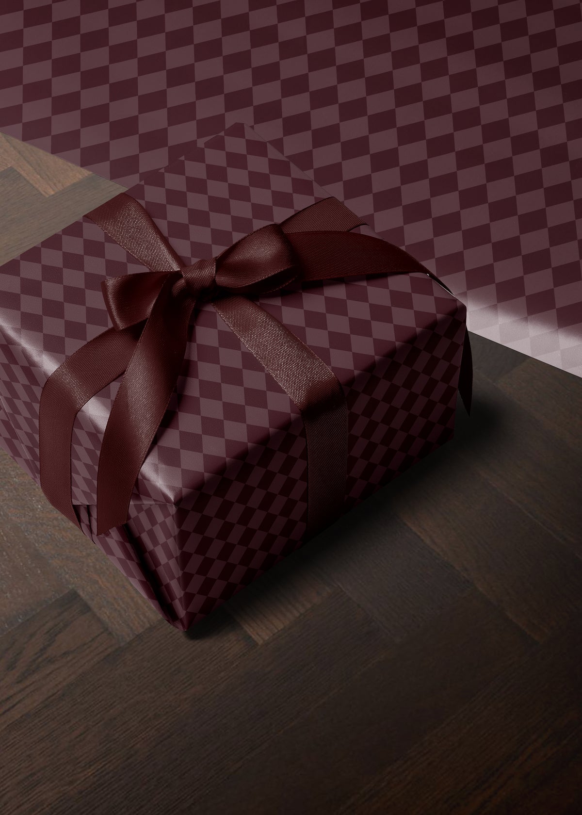 Burgundy Argyle Harlequin