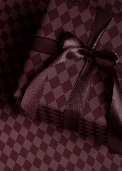 Burgundy Argyle Harlequin