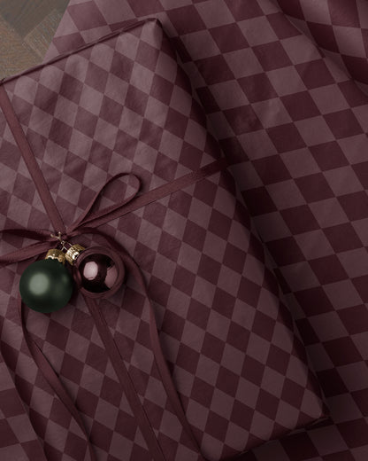 Burgundy Argyle Harlequin