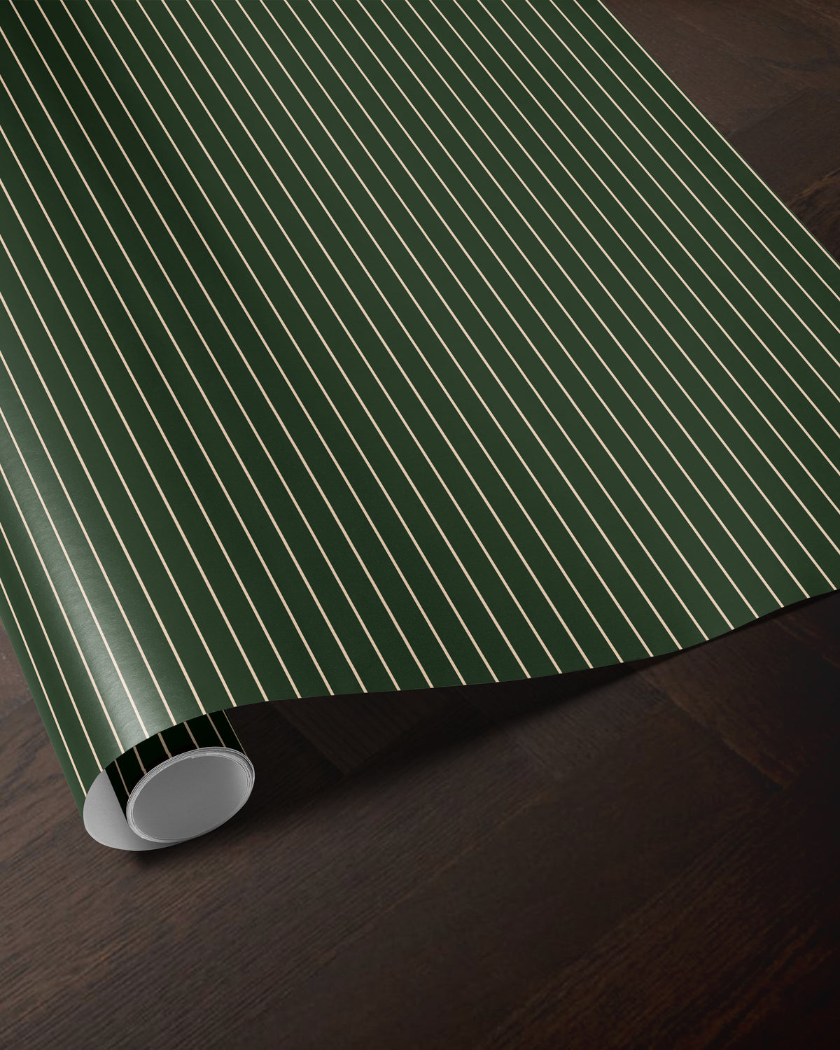 Green Pinstripe Wrapping Paper