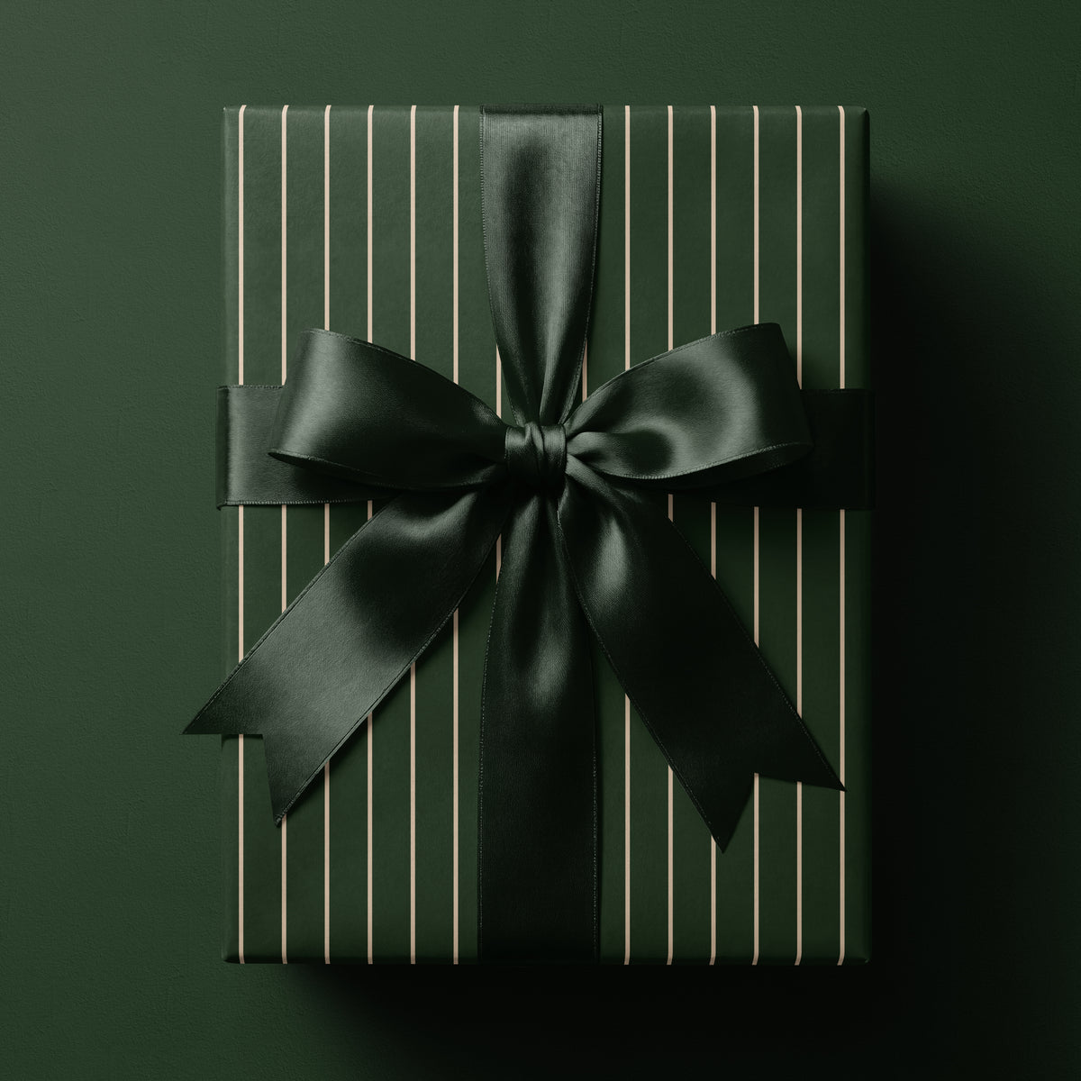 Green Pinstripe Wrapping Paper