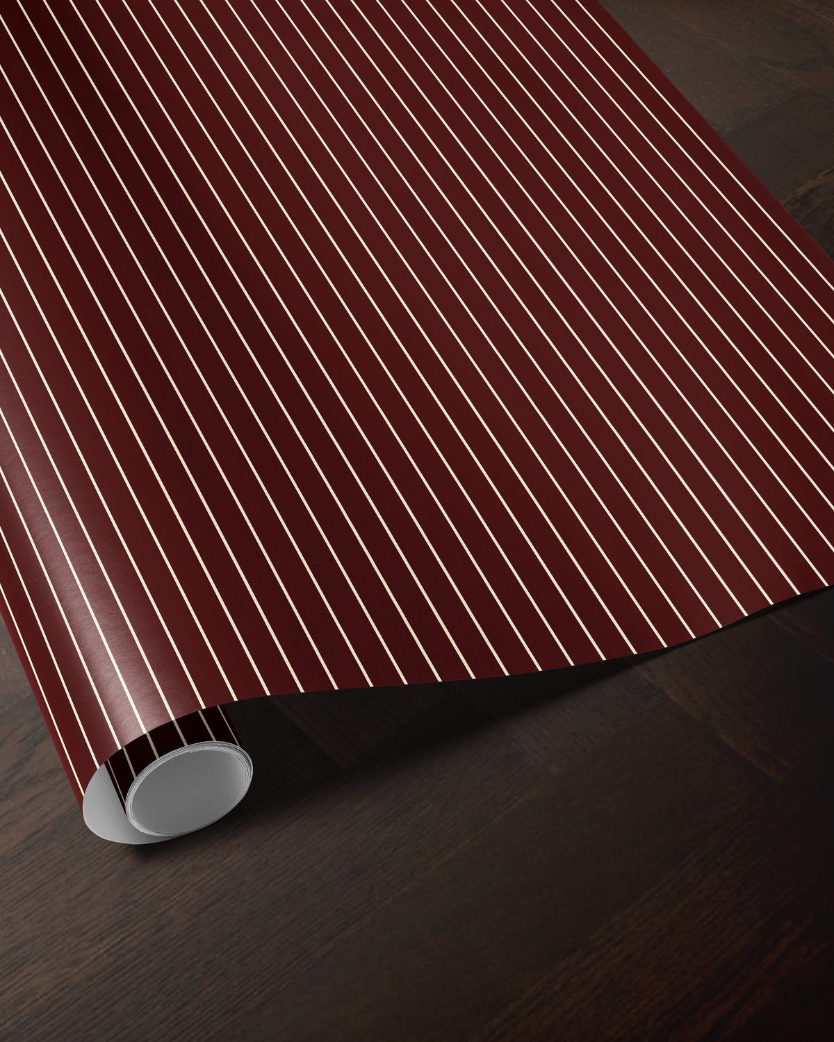 Burgundy Striped Wrapping Paper