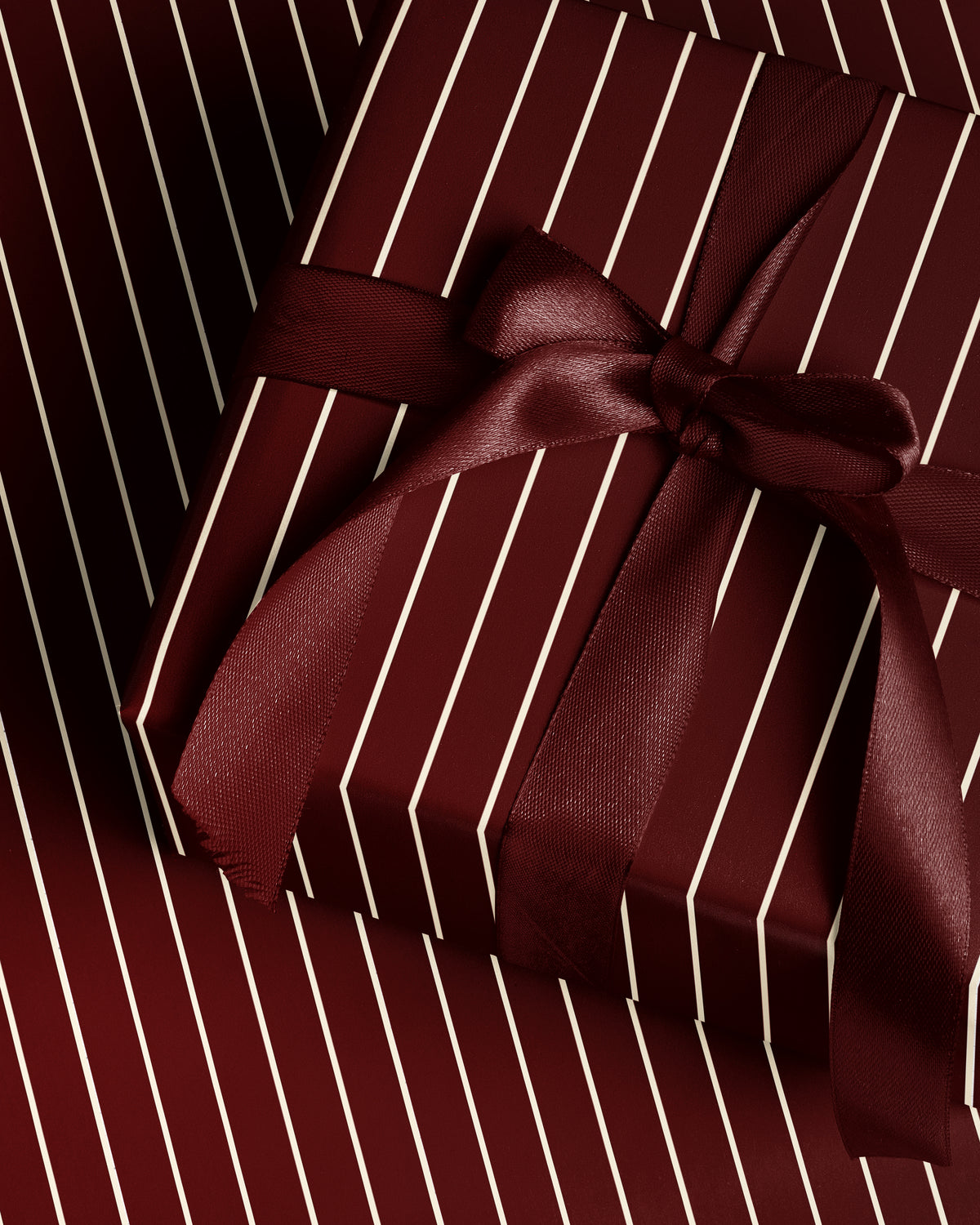 Burgundy Striped Wrapping Paper