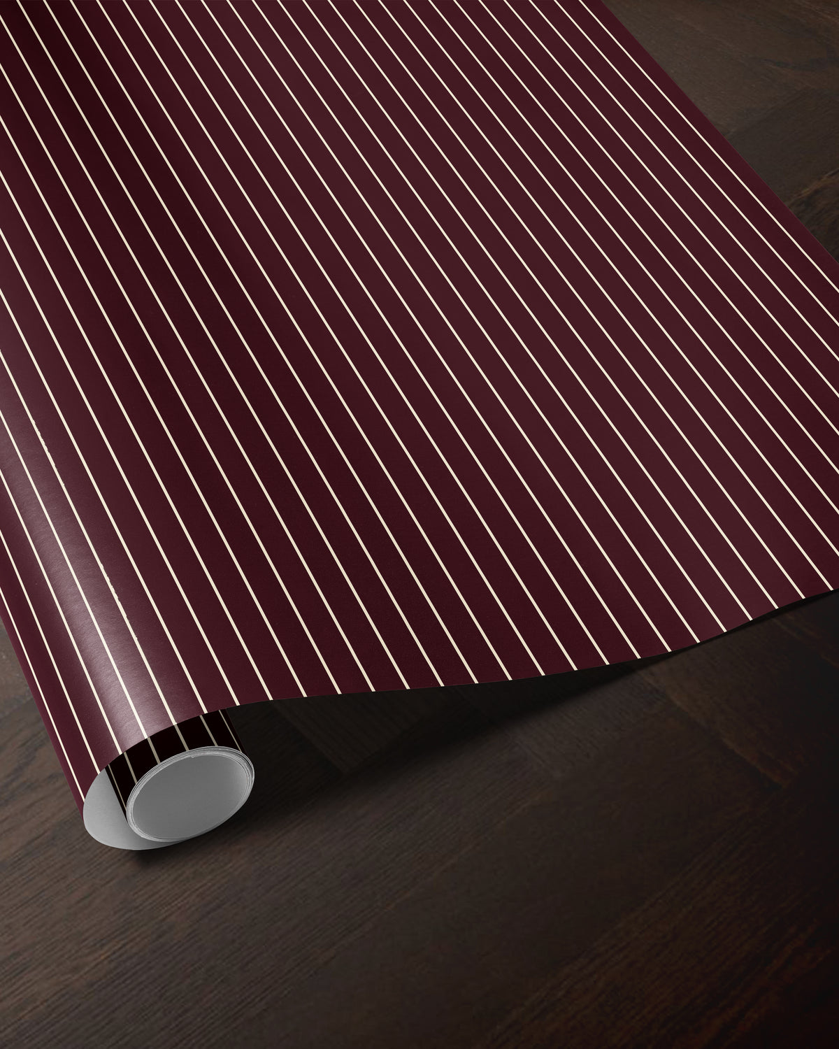 Cabernet Red Striped Wrapping Paper