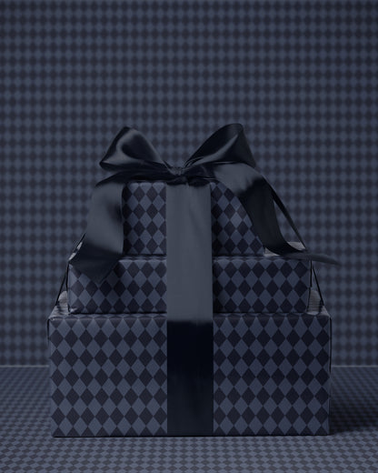 Blue Harlequin Wrapping Paper