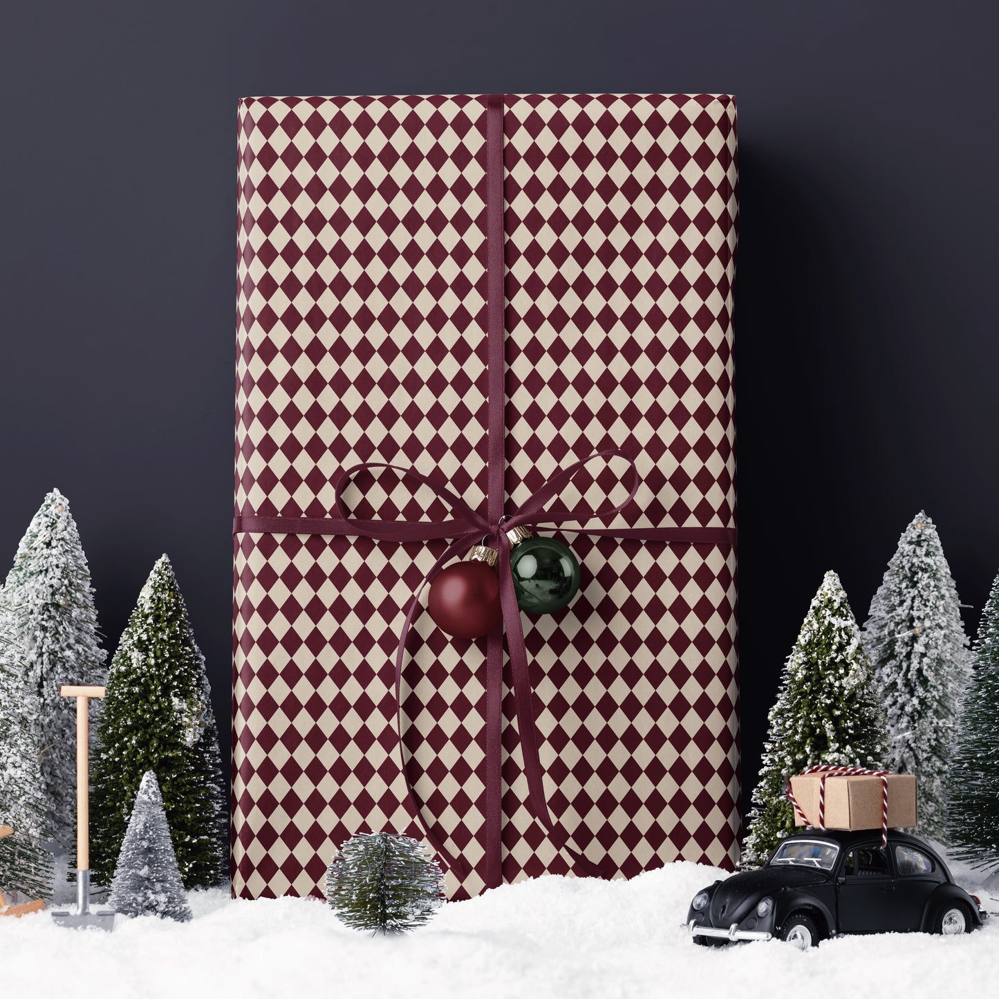 Holiday Wrapping Paper. Traditional Gift Wrap. Plaid Gift Wrap. red and Creamy White Wrapping Paper. Classic Christmas Wrapping Paper Argyle 