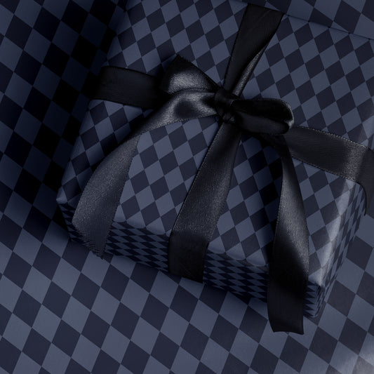 Blue Gift Wrap Roll. Plaid Wrapping Paper. Christmas GIft Wrap Paper. Classic Christmas Paper. Blue Holiday Gift Wrap for him 