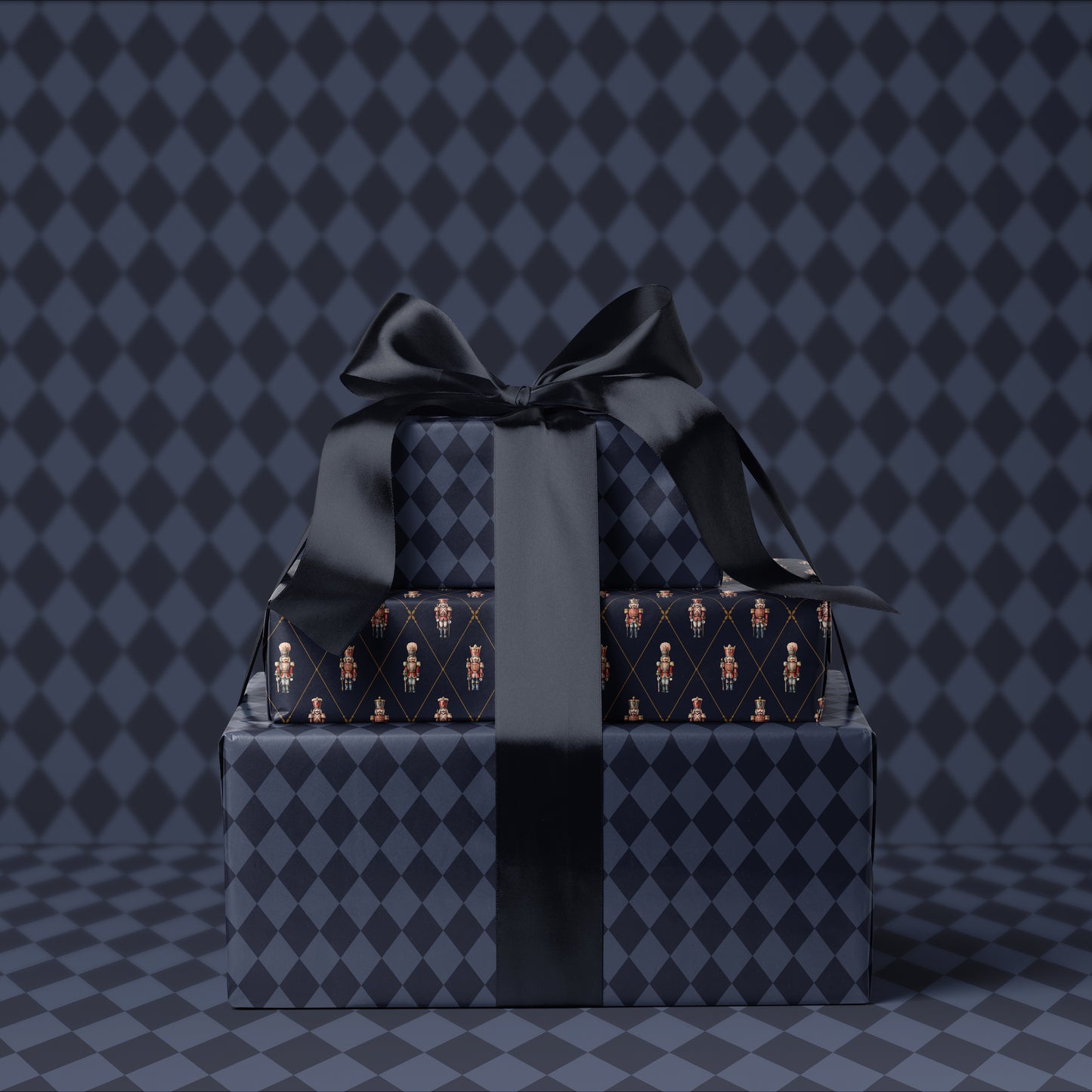 Blue Gift Wrap Roll. Plaid Wrapping Paper. Christmas GIft Wrap Paper. Classic Christmas Paper. Blue Holiday Gift Wrap for him 