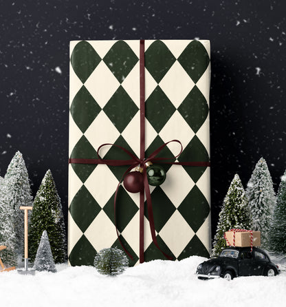  Green Gift Wrap. Christmas Gift Wrap Roll. Plaid Wrapping Paper Vintage Argyle Pattern Christmas Gift Wrap. Elegant Green Holiday Gift Wrap 