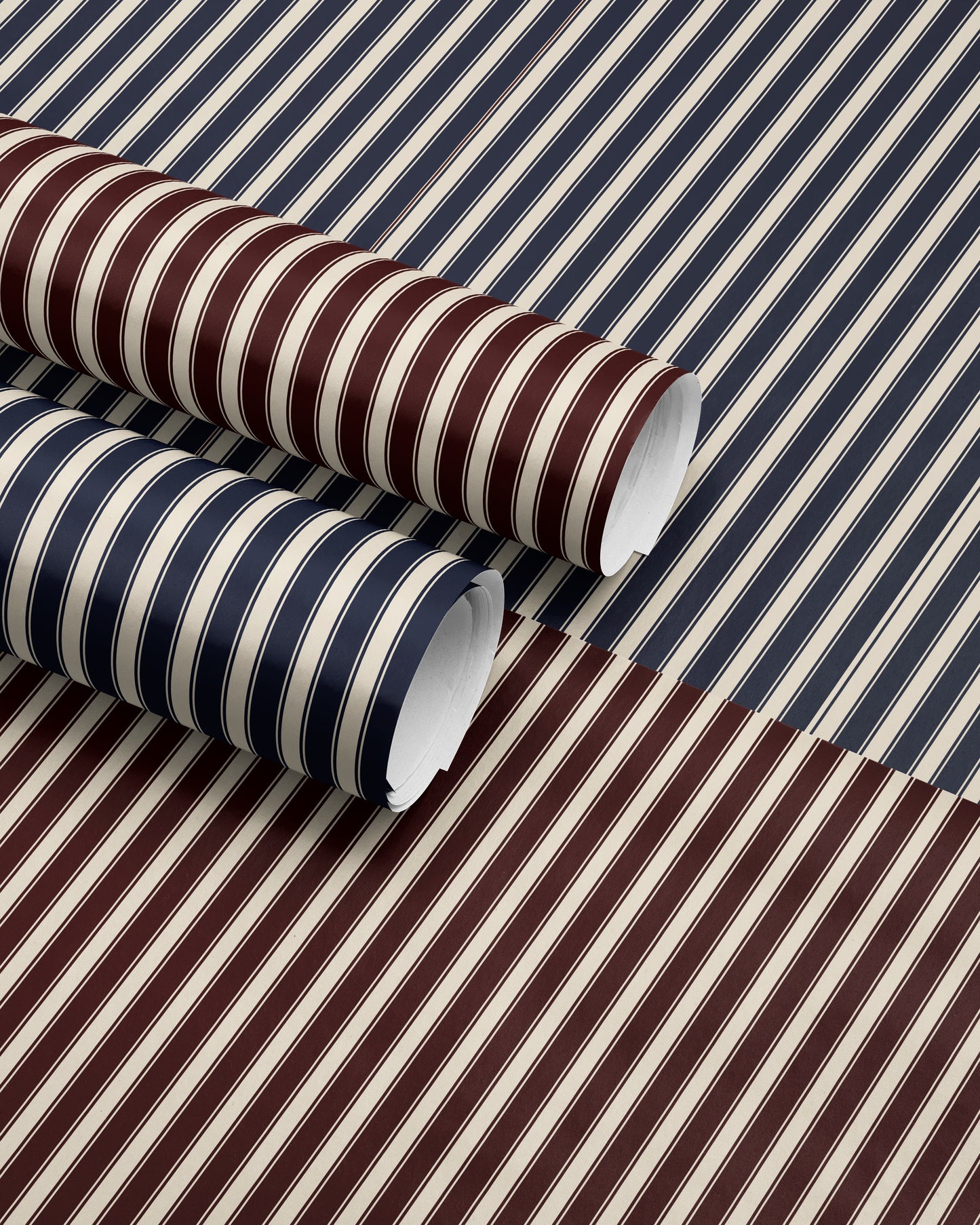 Classic REd Striped Christmas Wrapping Paper. Vintage Striped Holiday Gift Wrap. Elegant CHristmas Gift Wrap. Traditional Retro Gift Wrap paper 