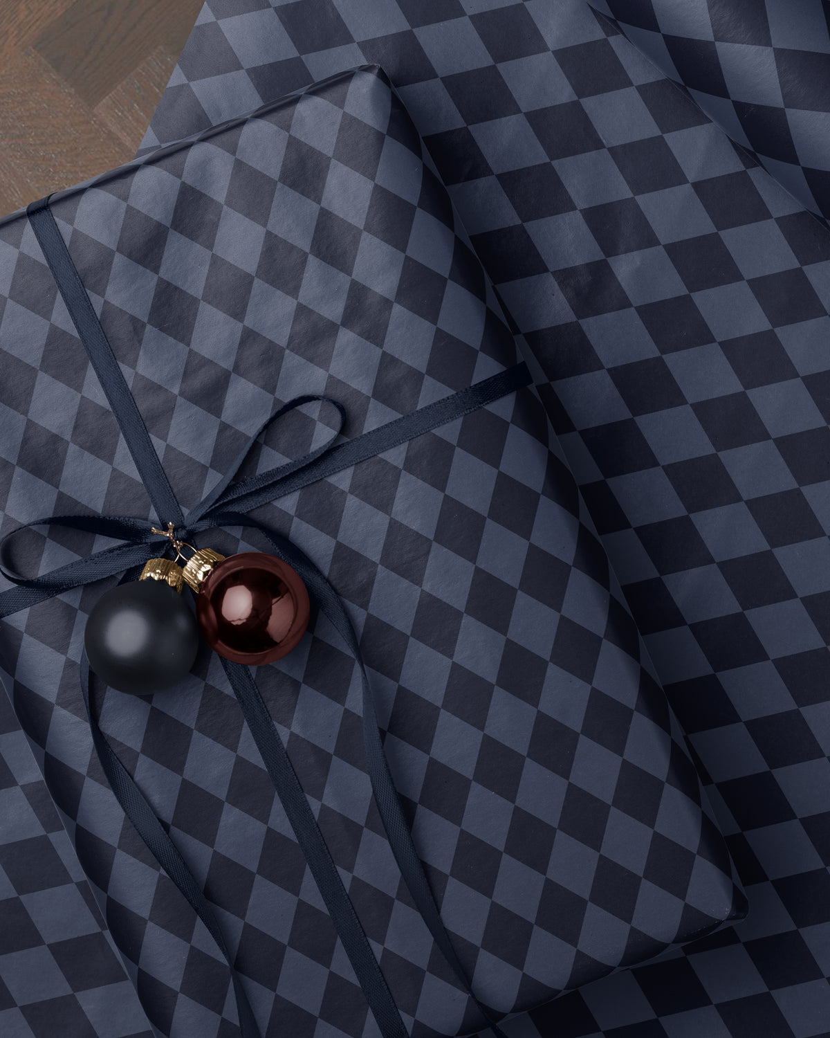 Blue Harlequin Wrapping Paper