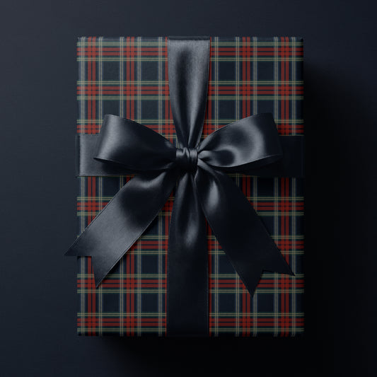 Blue and Red Plaid Gift Wrap