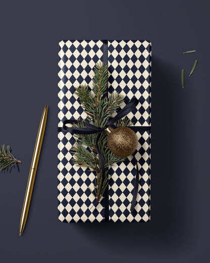 Blue Argyle Gift Wrap Paper. Blue Plaid Wrapping Paper Pattern. Father Day Gift Wrap. Gift Wrap for Boy. Birthday Gift Wrap. Traditional Gift Wrap Blue 