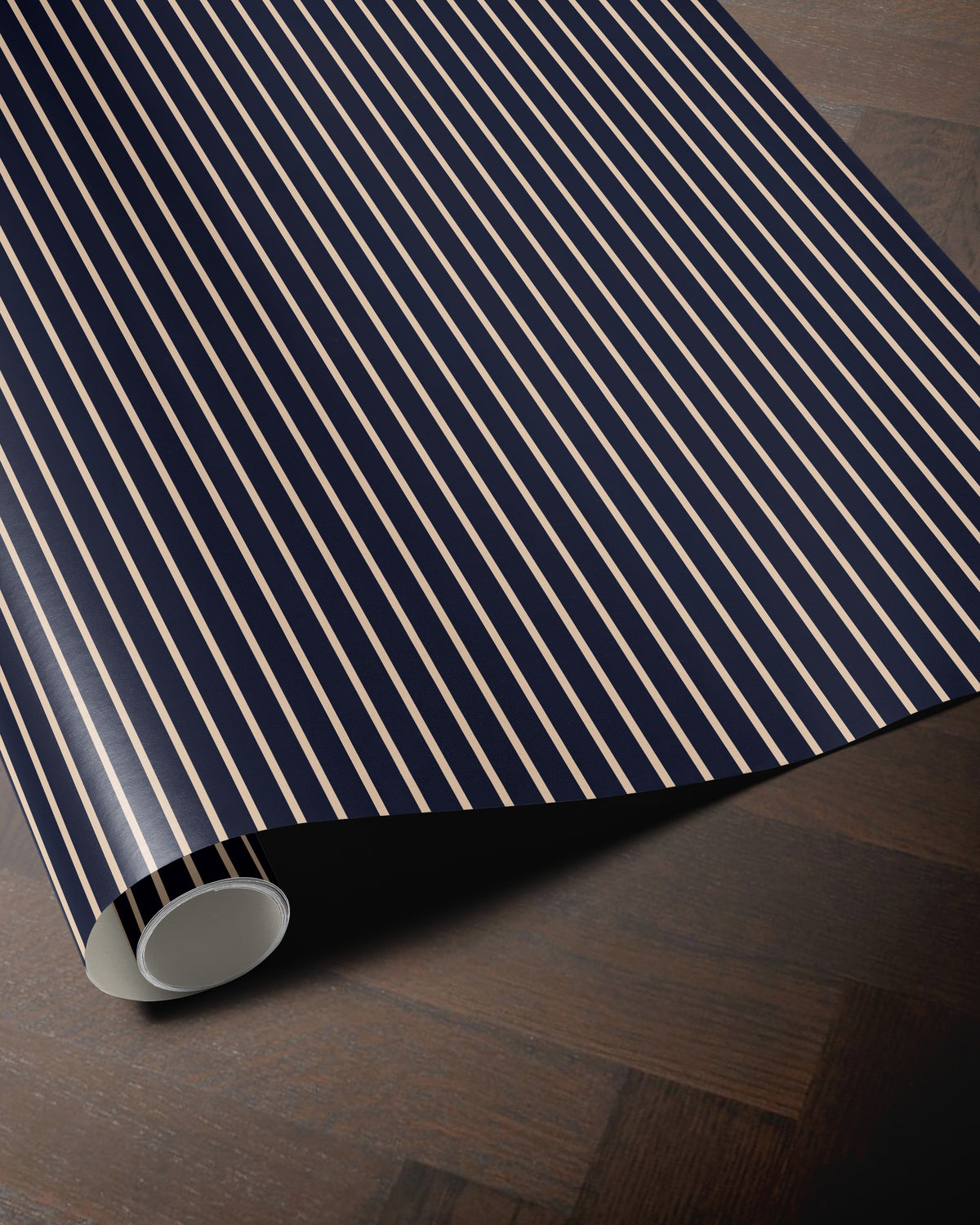 Elegant Blue Striped Wrapping Paper. Christmas Gift Wrap Roll. Classy Wrapping Paper. Traditional Holiday Gift Wrap. Retro Stripe Gift Wrap
