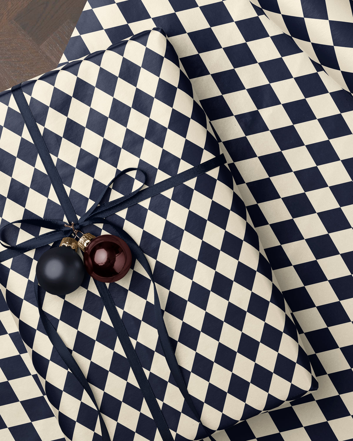 Blue Harlequin Diamond Wrapping Paper