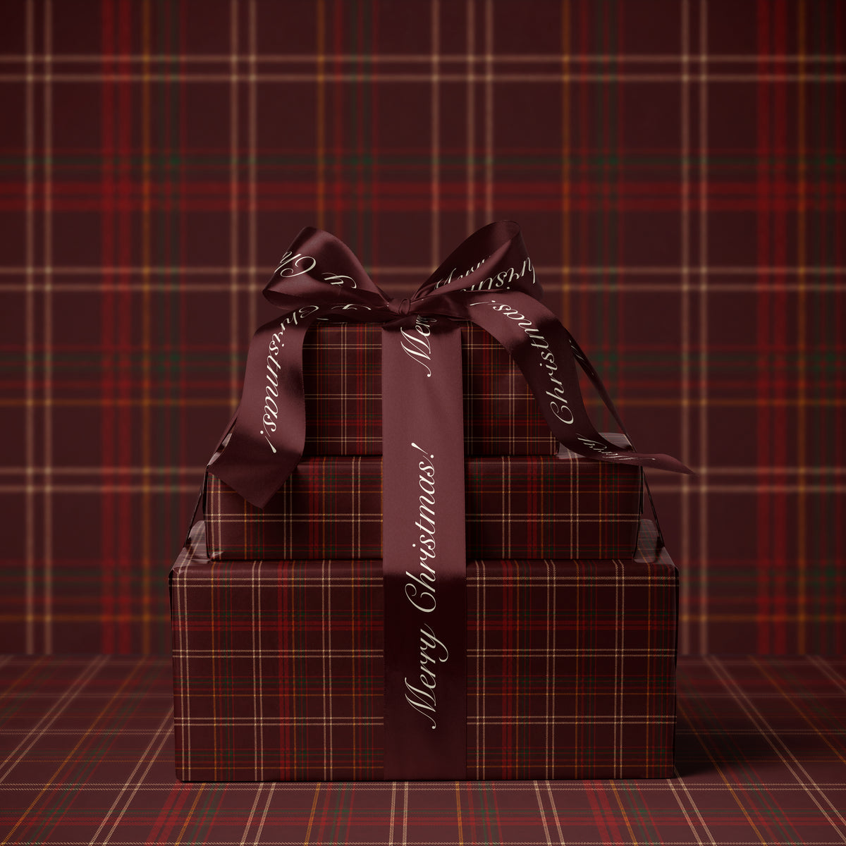 Traditional Christmas Plaid Wrapping Paper. Holiday Gift Wrap. Tartan Gift Wrap. Red Christmas Gift Wrap. Christmas Wrapping Paper Plaid
