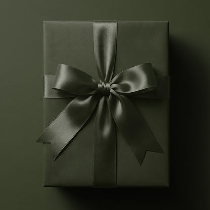 Solid dark green wrapping paper in a rich deep green tone by Mahomi Design