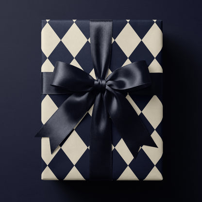 Blue Harlequin Wrapping Paper