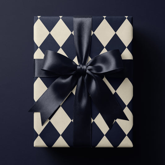 Blue Harlequin Wrapping Paper