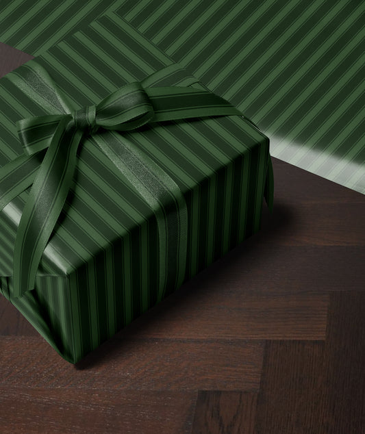 striped wrapping paper. green stripes christmas gift wrap. elegant wrapping paper. holiday gif wrap.