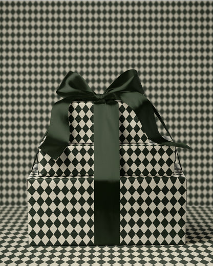 Vintage Green Argyle Wrapping Paper