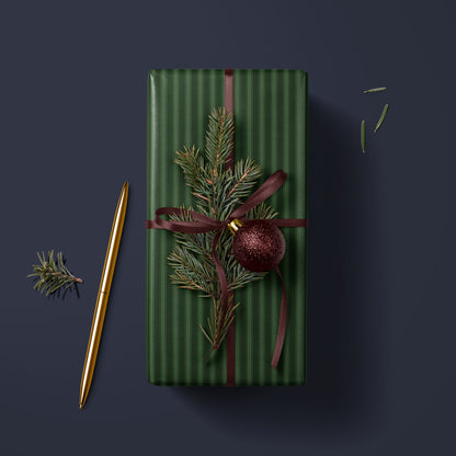 Green Stripe Wrapping Paper