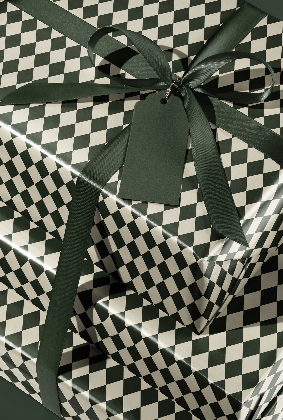 Vintage Green Argyle Wrapping Paper