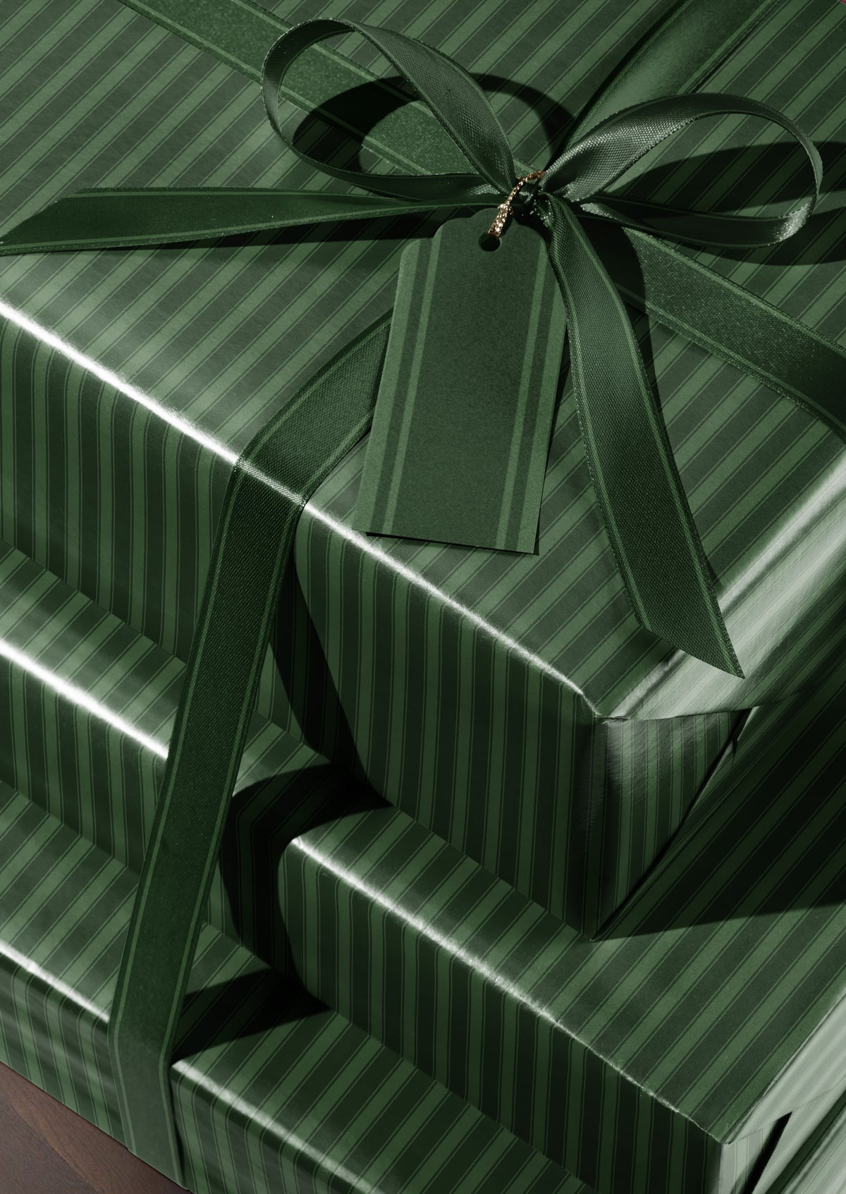 Green Stripe Wrapping Paper
