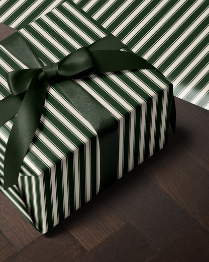 Green & White Stripe Wrapping Paper