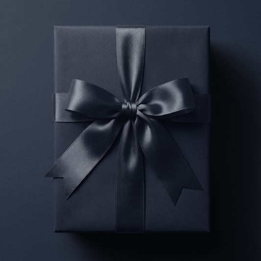 Solid navy blue wrapping paper in a rich deep blue tone by Mahomi Design