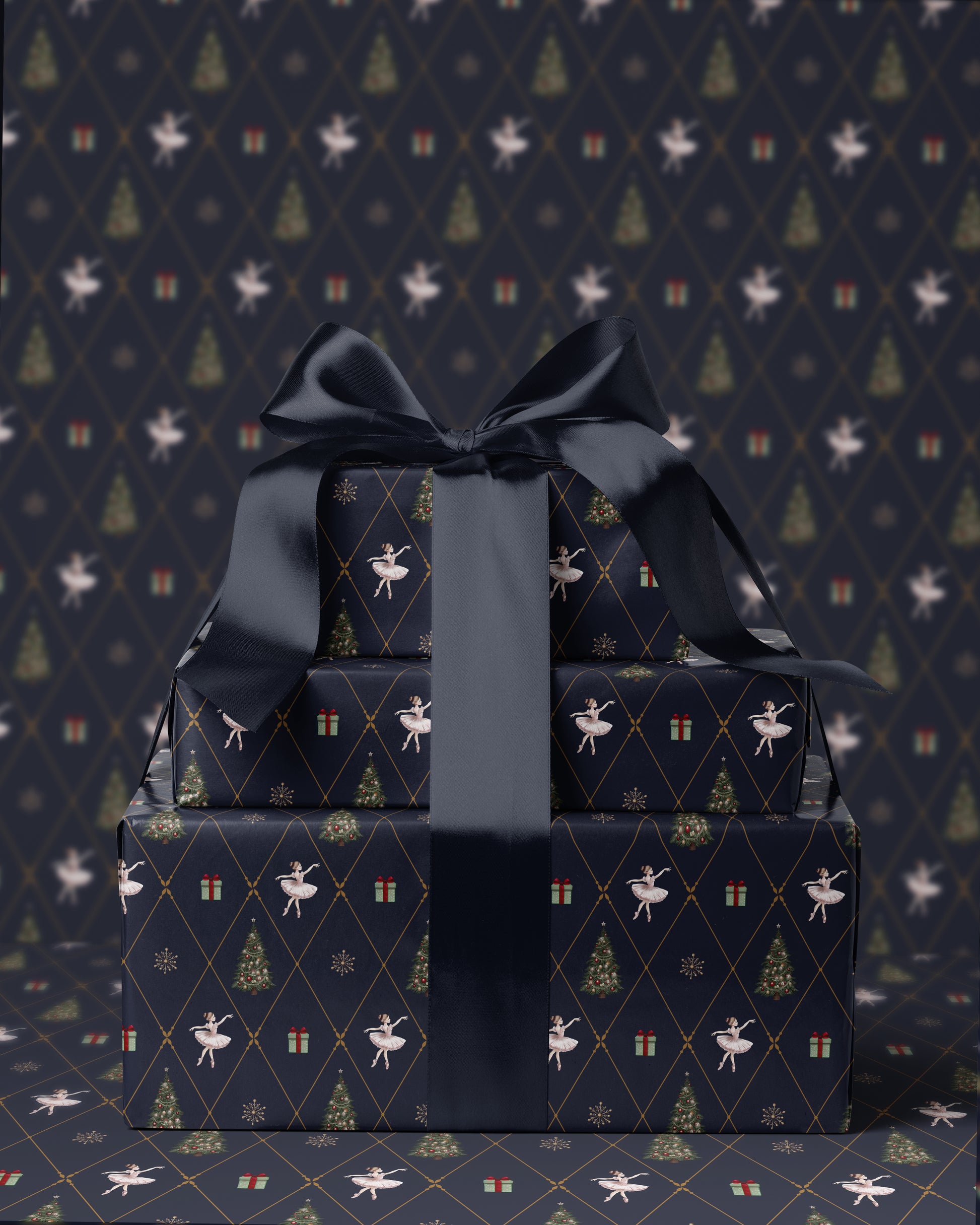Ballerina Wrapping Paper Girl Gift Wrap Nutcracker Gift Wrap Elegant Christmas Gift Wrap Ballet Wrapping Paper Christmas Gift Wrap Girl PNavy Blue Christmas Gift Wrap 