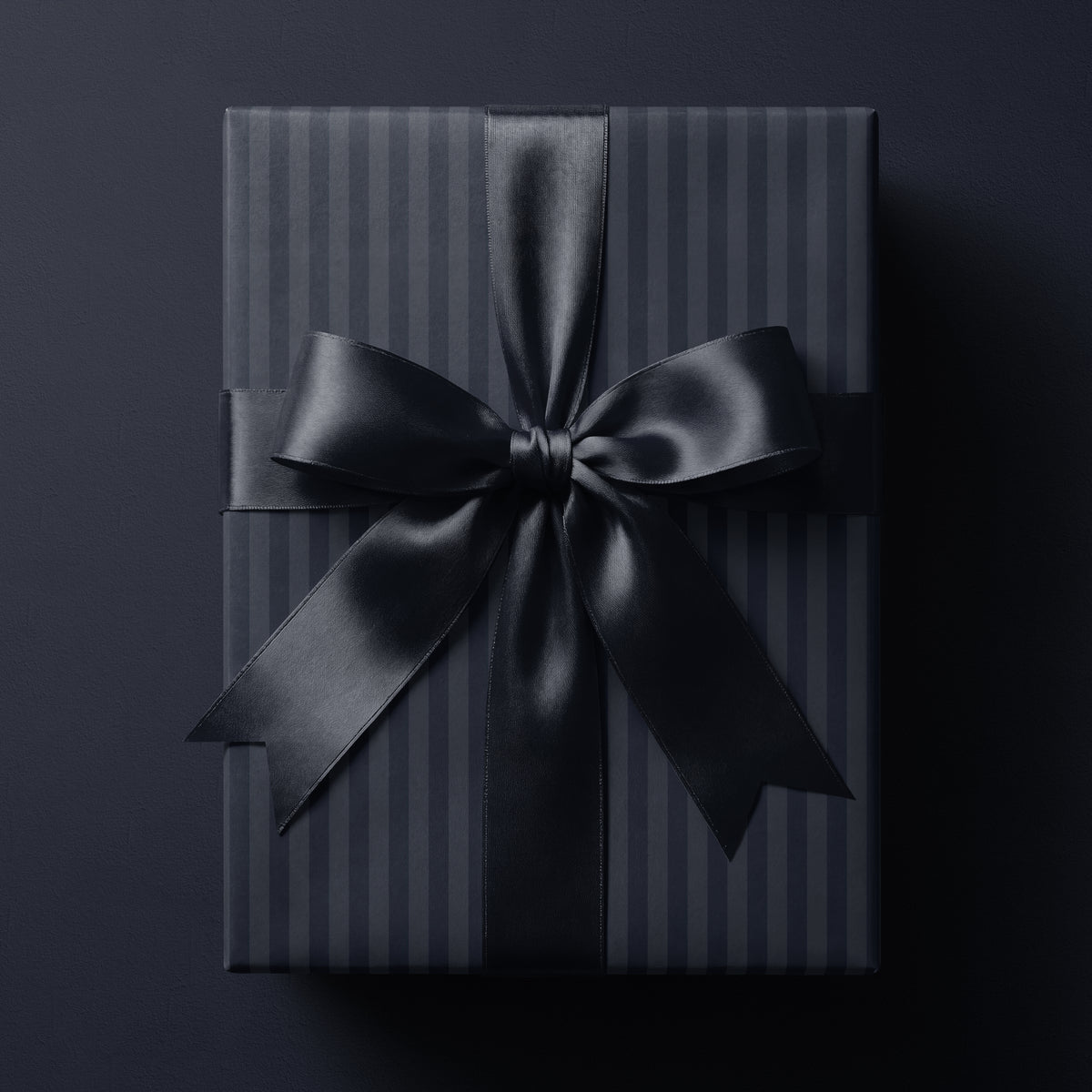 navy blue striped wrapping paper featuring classic vertical stripes in rich deep tones
