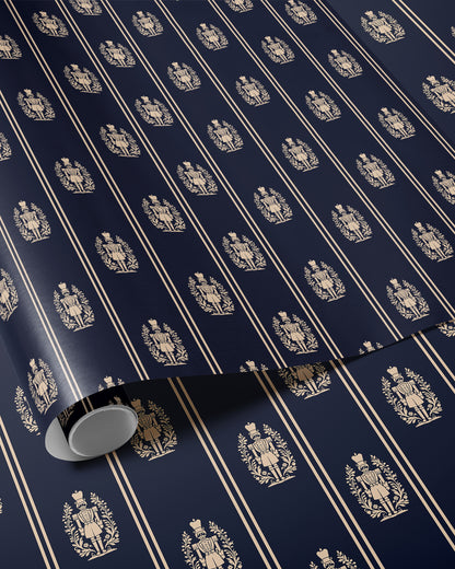 Elegant Nutcracker Christmas Wrapping Paper. Navy Blue Holiday Gift Wrap. Classic Nutcracker Seasonal Gift Wrap. Vintage Christmas Gift Wrap
