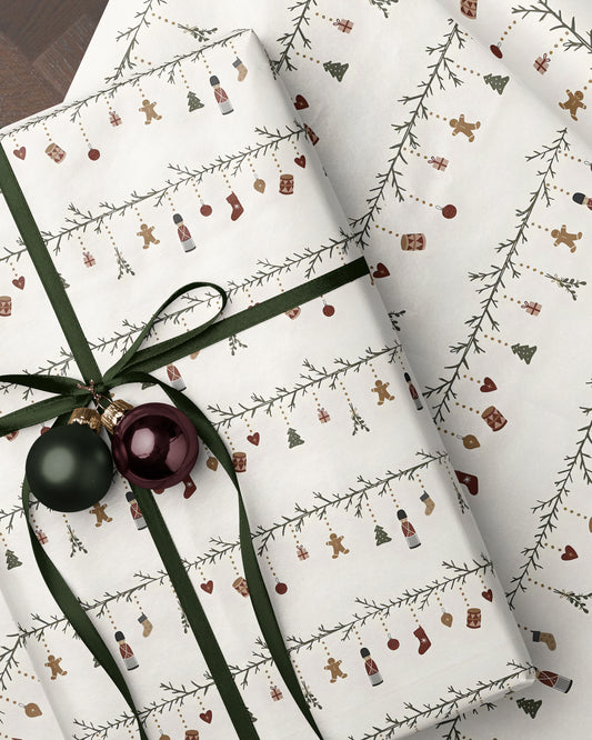 Nostalgic Nordic Christmas Wrapping Paper. Nutcracker Gift Wrap. Gingerbread Man Wrapping Paper. Classic Festive Holiday Gift Wrap for Kids
