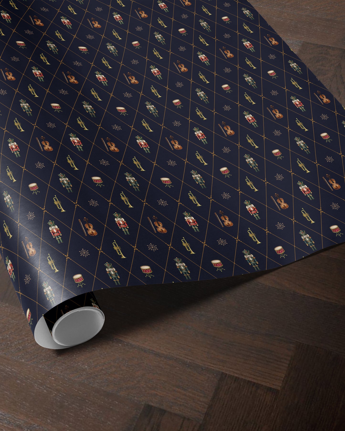 Nutcracker wrapping Paper. The Nutcracker Ballet Christmas Gift Wrap Navy Blue. Elegant Blue Nutcracker Christmas Wrapping Paper. Holiday Gift Wrap. Ralph Lauren Christmas Aesthetic. Vintage Gift Wrap. 