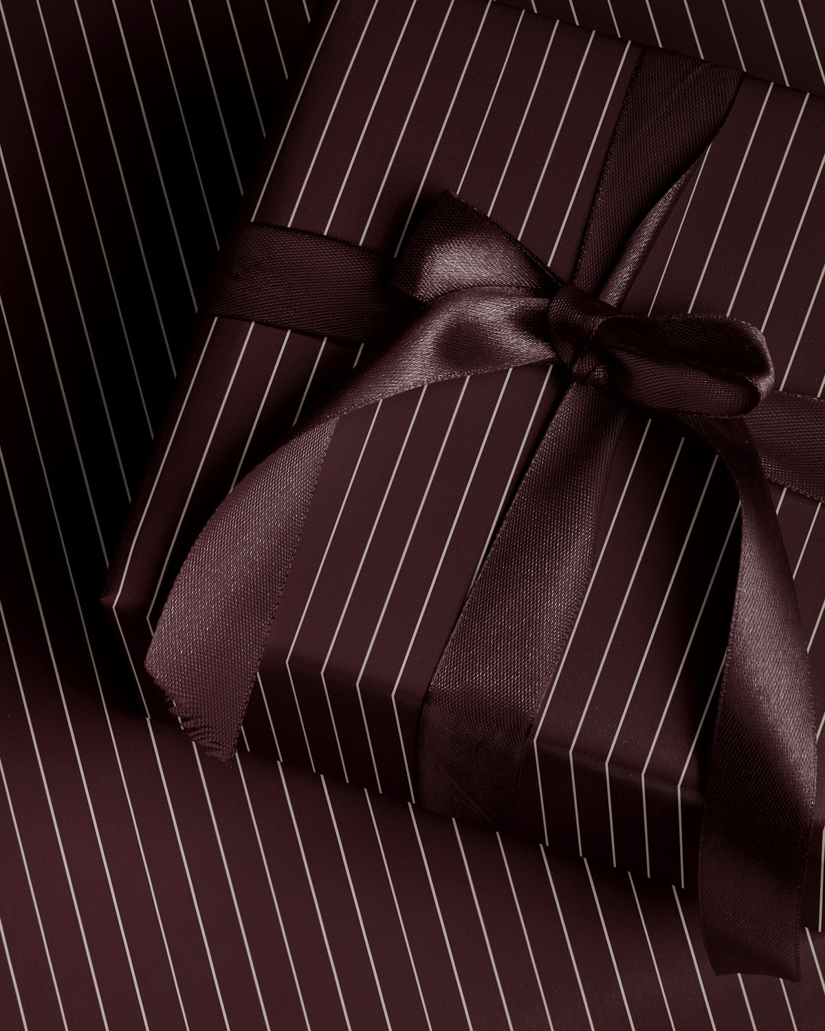 Burgundy Striped Wrapping Paper