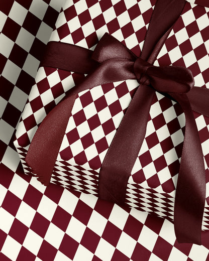 red and white argyle harlequin gift wrap  traditional christmas argyle wrapping paper 