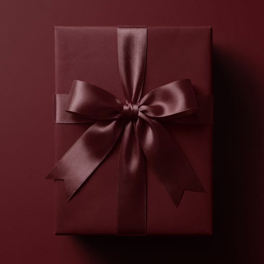 Solid red merlot wrapping paper in a deep, rich red tone by Mahomi Design