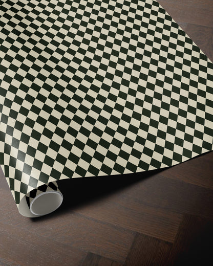 Vintage Green Argyle Wrapping Paper