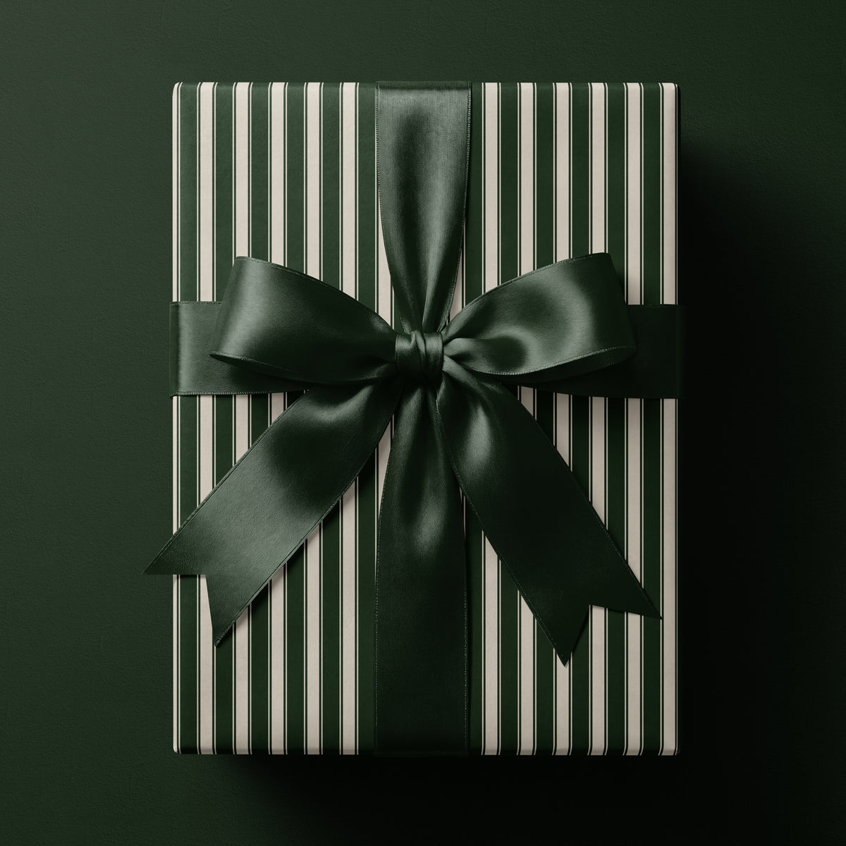 Green Striped Wrapping Paper