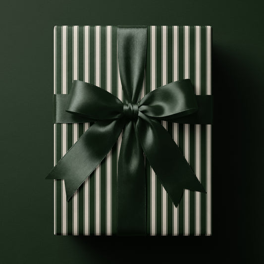 Green Striped Wrapping Paper