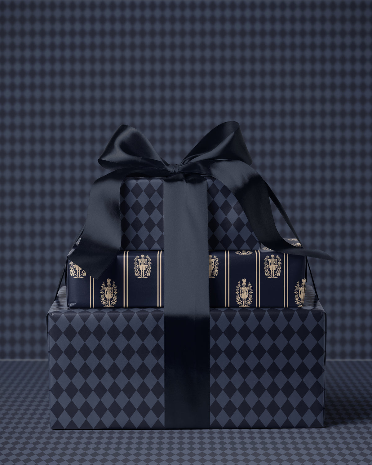Blue Harlequin Wrapping Paper
