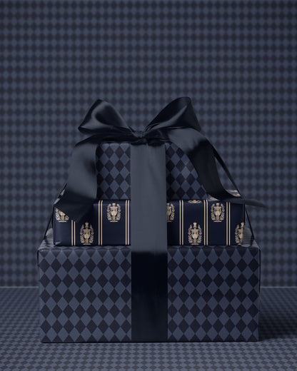 Blue Harlequin Wrapping Paper